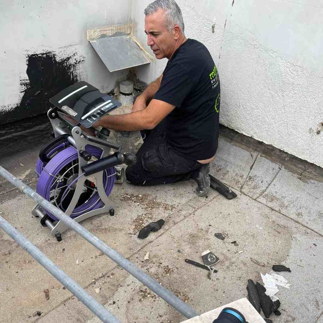 אבחון נתק / שבר בצינור ביוב (4צול) שבין הקומות